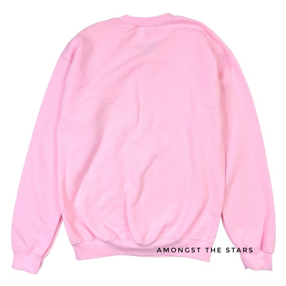 Nirvana Rainbow Smiley Face Paint Brush Stroke Pink Sweatshirt - Picture 4 of 4